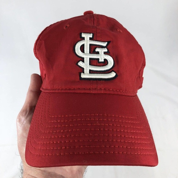 St. Louis Cardinals New Era Hat Cap 9TWENTY Adjustable Red Strap Back One Size - Picture 15 of 16